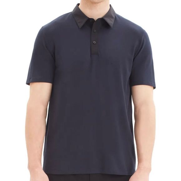 Theory Men's Tech Function Pique Blue Polo Shirt Size XXL - Picture 1 of 8